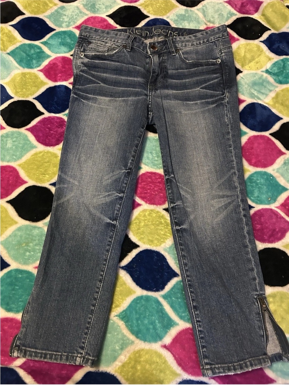 Calvin Klein Jeans Women's Medium Blue Bootcut Jeans with Ankle Zips
